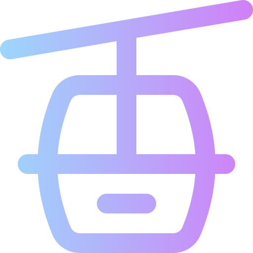 Cable car Super Basic Rounded Gradient icon