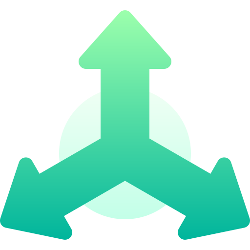 Arrow Basic Gradient Gradient icon