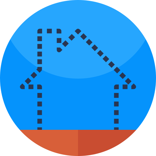 nieruchomość Geometric Flat Circular Flat ikona