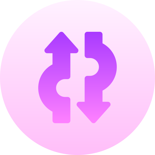 pijl Basic Gradient Circular icoon