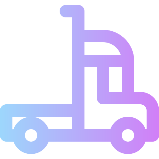 Semi truck Super Basic Rounded Gradient icon