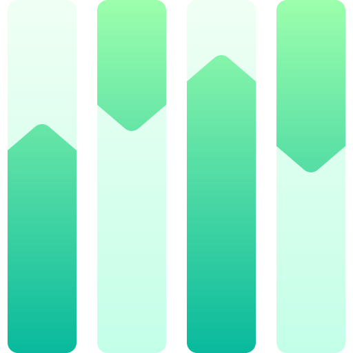 gráfico de barras Basic Gradient Gradient Ícone