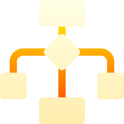 diagramma di flusso Basic Gradient Gradient icona