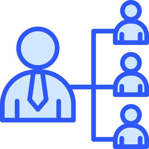 Hierarchical structure Generic Blue icon