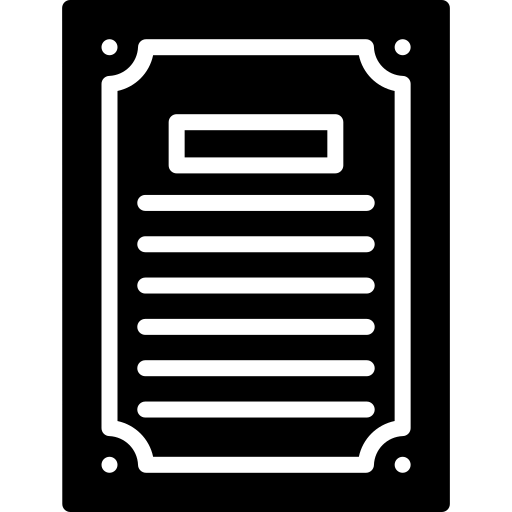 certificado Generic Glyph Ícone