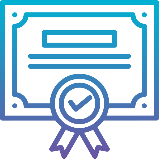 certificaat Generic Gradient icoon