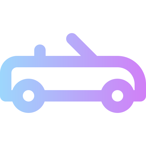 Convertible car Super Basic Rounded Gradient icon