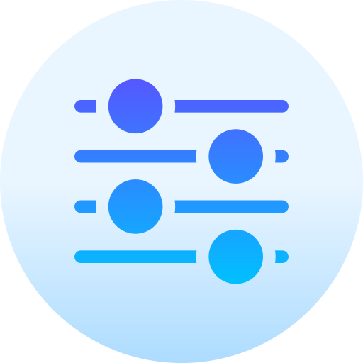 staafdiagram Basic Gradient Circular icoon