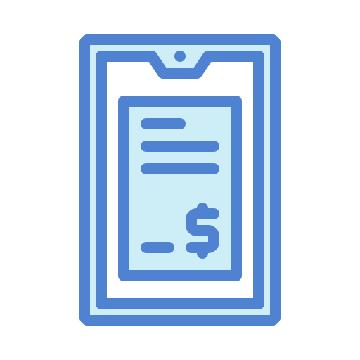 Invoice Generic Blue icon