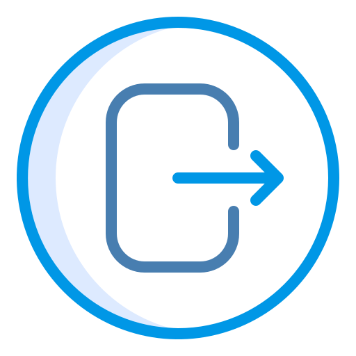 ausloggen Generic Blue icon