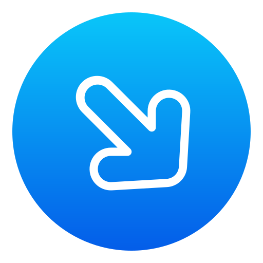 右下矢印 Generic Flat Gradient icon