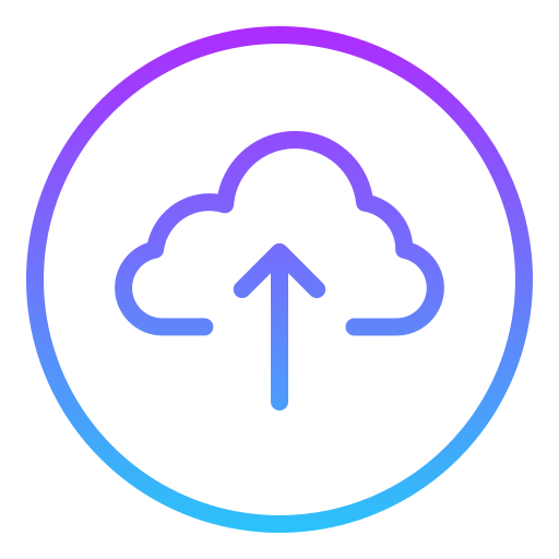 caricamento su cloud Generic Gradient icona