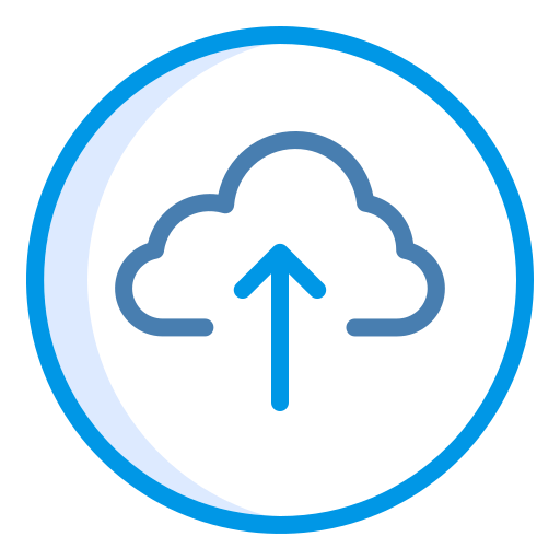 cloud-upload Generic Blue icon