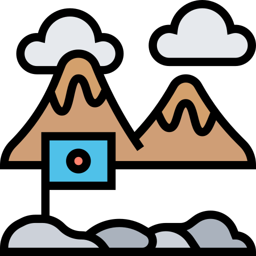 montaña Meticulous Lineal Color icono