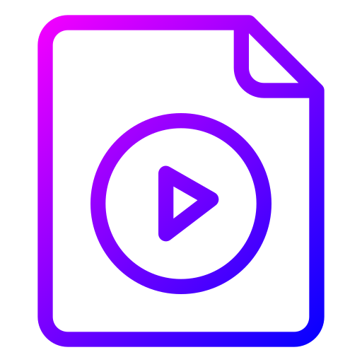 video bestand Generic Gradient icoon