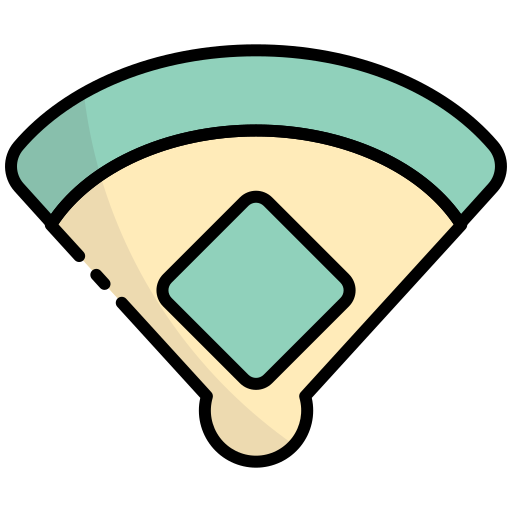 baseballowy diament Generic Outline Color ikona