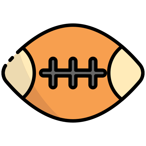 American Football Generic Outline Color icon