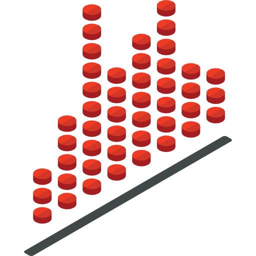 wykres słupkowy Roundicons Premium Isometric ikona