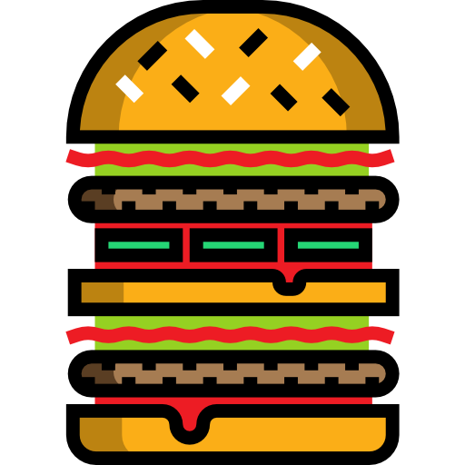 burgery Detailed Straight Lineal color ikona