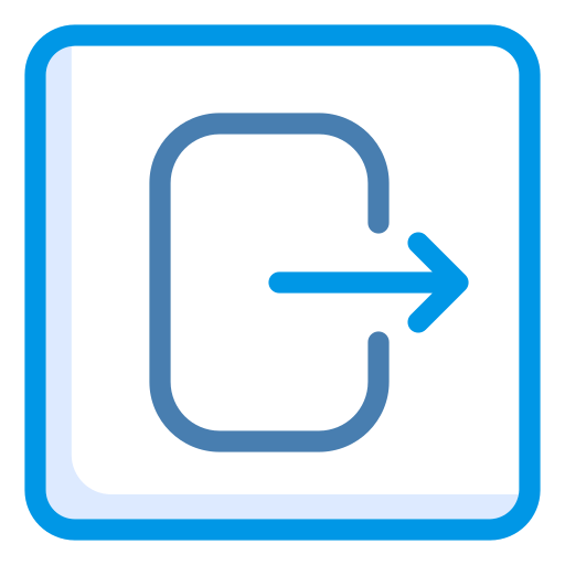 ログアウト Generic Blue icon