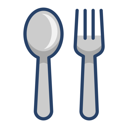 cuchara y tenedor Generic Outline Color icono