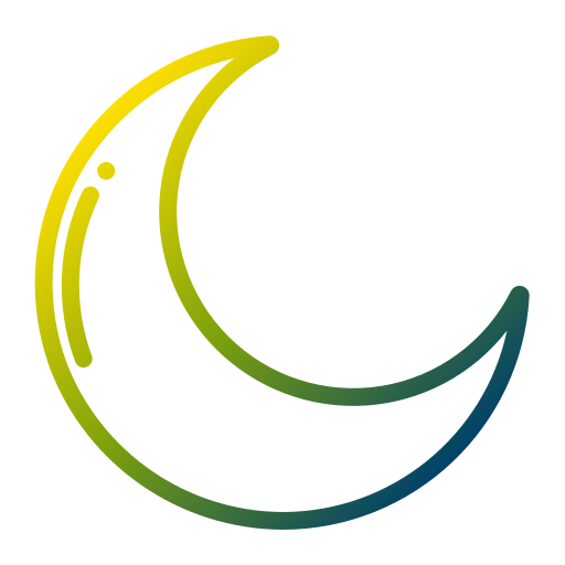 Crescent moon Generic Gradient icon