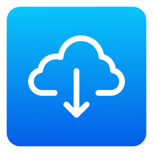 Cloud download Generic Flat Gradient icon