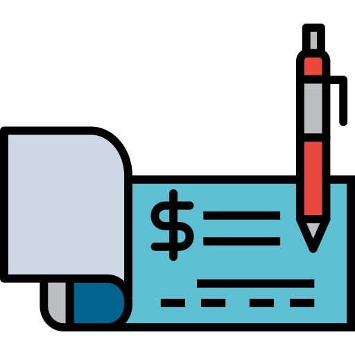 talonario de cheques Generic Outline Color icono