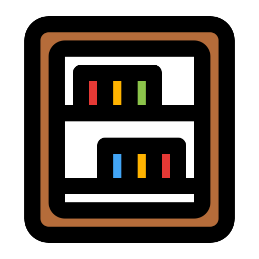 librero Generic Outline Color icono