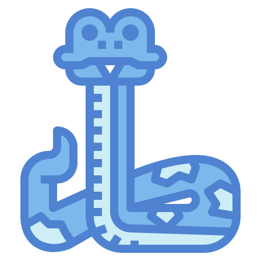 뱀 Monochrome Blue icon