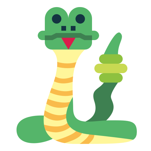 serpiente Smalllikeart Flat icono