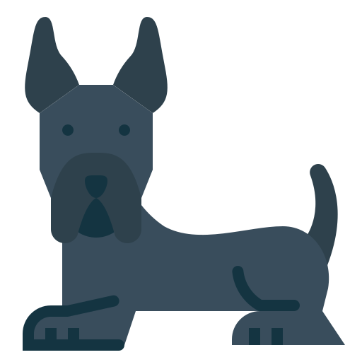 deutsche dogge Smalllikeart Flat icon