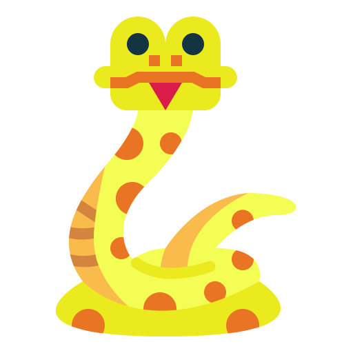 Snake Smalllikeart Flat icon