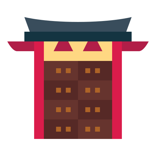 torii-poort Smalllikeart Flat icoon