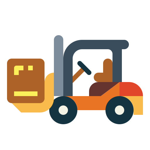 Forklift Smalllikeart Flat icon