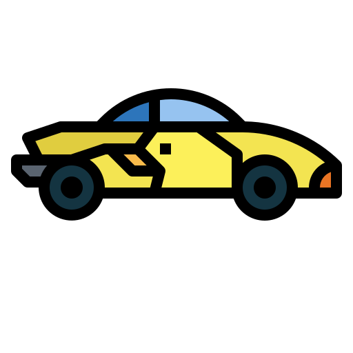 carro deportivo Smalllikeart Lineal Color icono