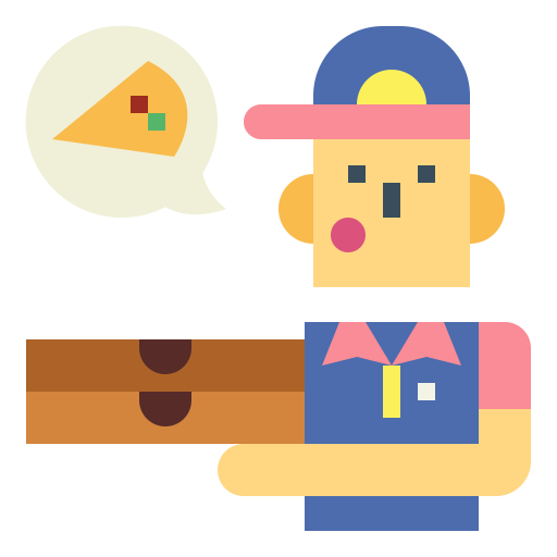 배달부 Smalllikeart Flat icon