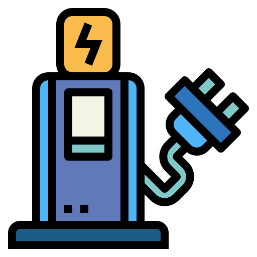 Charging station Smalllikeart Lineal Color icon