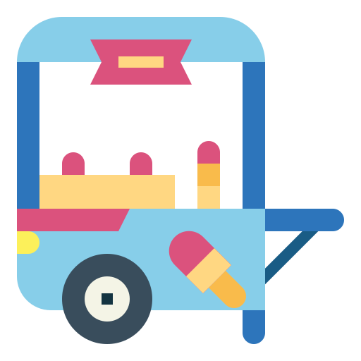 Ice cream cart Smalllikeart Flat icon