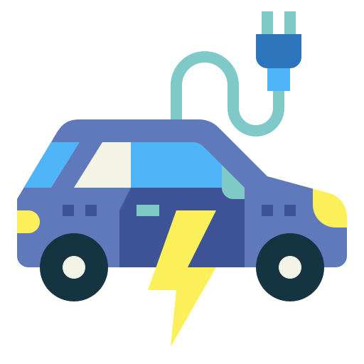 coche eléctrico Smalllikeart Flat icono