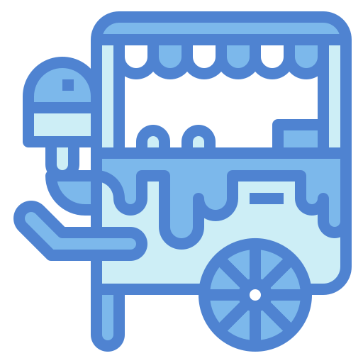 carrito de helados Generic Blue icono
