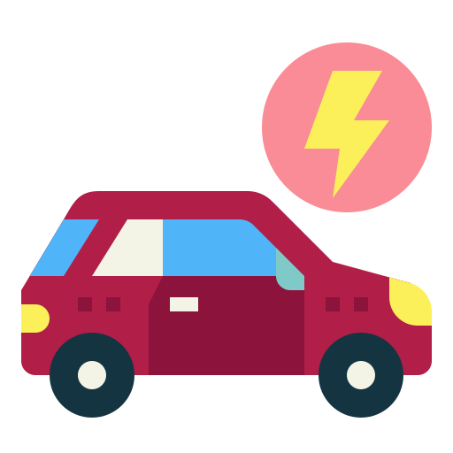 elektroauto Smalllikeart Flat icon