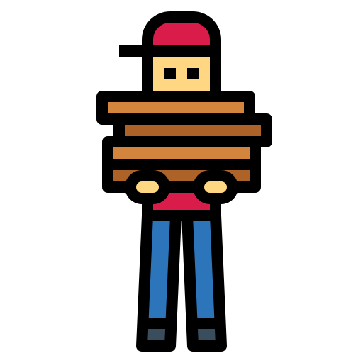 Delivery man Smalllikeart Lineal Color icon