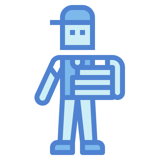 Delivery man Generic Blue icon