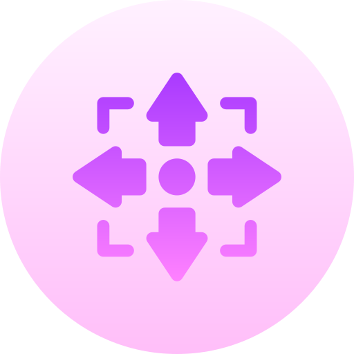 Move Basic Gradient Circular icon