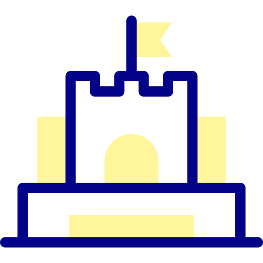 château de sable Detailed Mixed Lineal color Icône