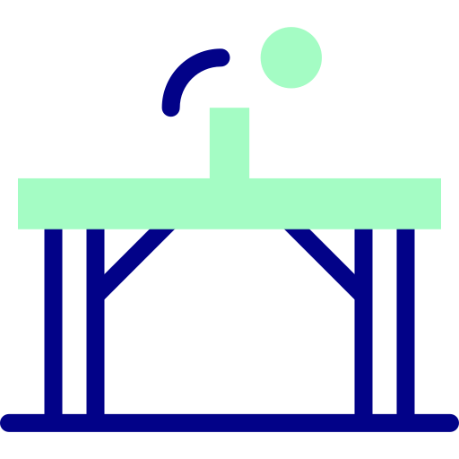 ping pong Detailed Mixed Lineal color icono