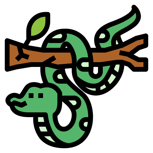 뱀 Smalllikeart Lineal Color icon