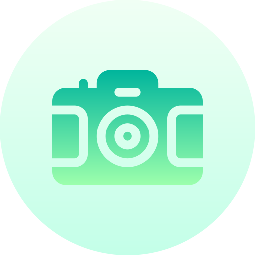 カメラ Basic Gradient Circular icon