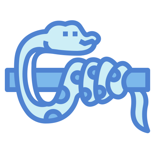 蛇 Monochrome Blue icon